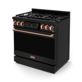 36 Inch Professional Lp Range With Tilt Panel Touch Control In Black/rose Gold  Gordon Ramsay Series