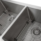 ZLINE 36 in. Courchevel Farmhouse Apron Mount Double Bowl Stainless Steel Kitchen Sink with Bottom Grid (SA60D-36)