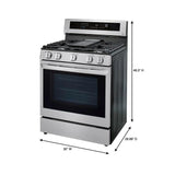 5.8 cu ft. Smart Wi-Fi Enabled True Convection InstaView® Gas Range with Air Fry