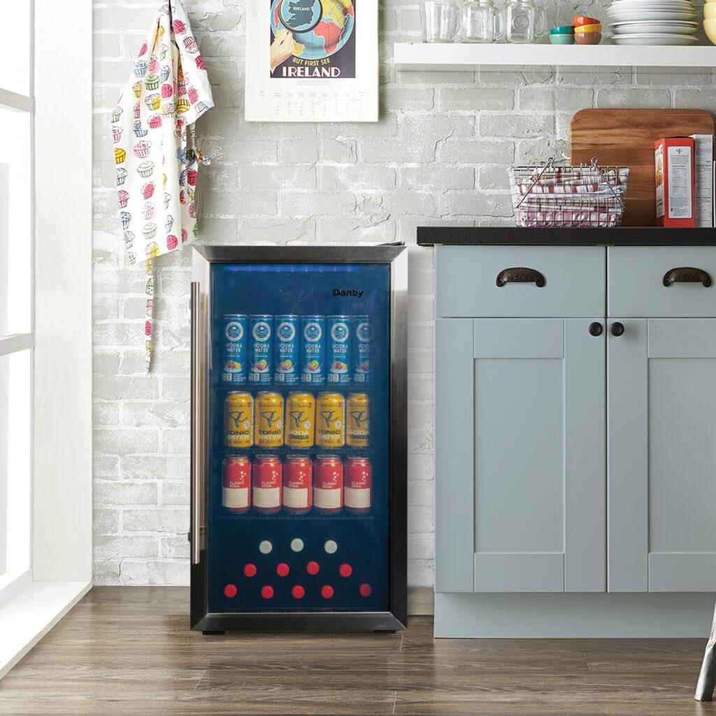 Danby 3.1 cu. ft. Free-Standing Beverage Center in Stainless Steel