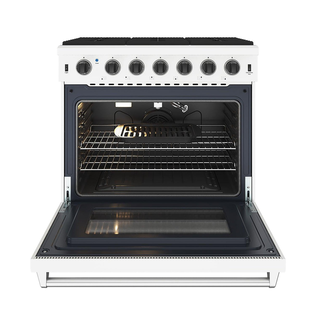 36 Inch Professional Gas Range In White