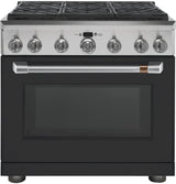 Café™ 36" Brushed Stainless Handle & Knob Set for Pro Range and Rangetop