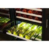 24-In Built-In High Efficiency Dual Zone Wine Refrigerator with Door Style - Stainless Steel Frame Glass, Door Swing - Left