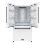 36 Inch French Door Counter Depth Refrigerator With Ice Maker - White/black  Gordon Ramsay Series