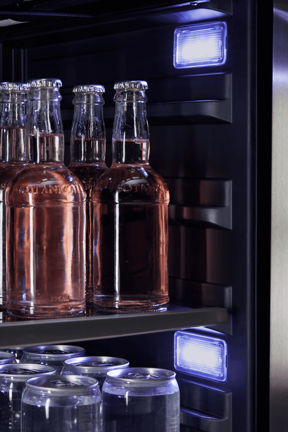 Presrv Beverage Cooler, 15in Under Cabinet, SS+Glass, Reverse Door, 1 Zone