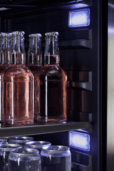 Presrv Beverage Cooler, 15in Under Cabinet, SS+Glass, Reverse Door, 1 Zone