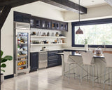 30 Inch Stainless Glass Door Right Hinge Refrigerator Column