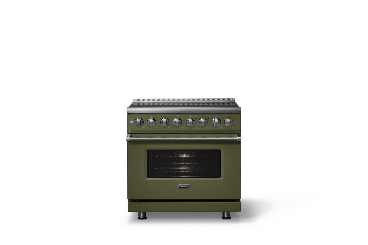 36"W. Induction Range (Finish: Martini, Trim: Polished Chrome)