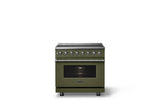 36"W. Induction Range (Finish: Martini, Trim: Polished Chrome)