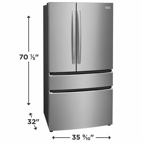 22 Cu. Ft. Counter-Depth 4-Door French Door Refrigerator