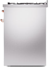 Nostalgie II 30 Inch Dual Fuel Natural Gas Freestanding Range in Stainless Steel with Copper Trim