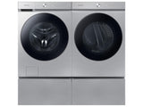 Bespoke 5.3 cu. ft. Ultra Capacity Front Load Washer with Super Speed Wash and AI Smart Dial in Silver Steel