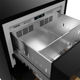 24 Inch Undercounter Built-in or Freestanding Drawer Refrigerator - Black/bronze  Gordon Ramsay Series