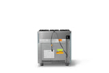 36"W. Open Burner Gas Range (Finish: November Sky, Trim: Brushed Brass, Fuel: Natural Gas)