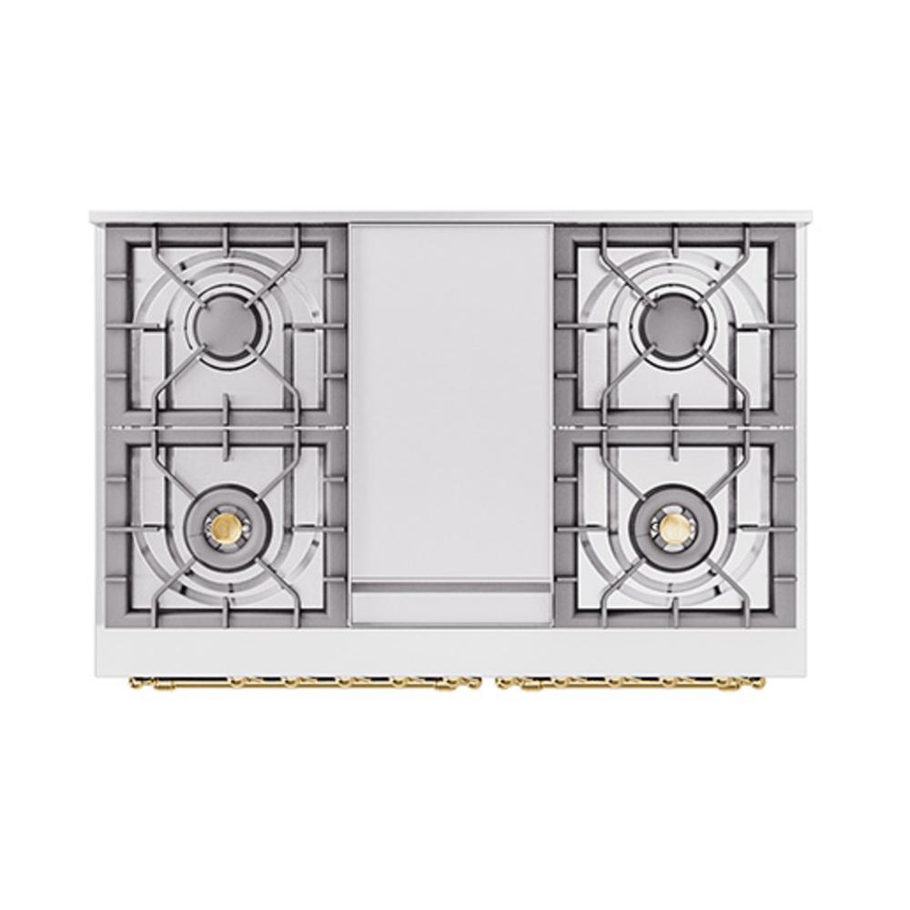 ILVE UND40FNMPMBG Nostalgie II Noblesse 40 inch Dual Fuel Range (Natural Gas, Triple Glass Door, Midnight Blue, Brass)
