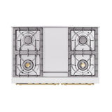 ILVE UND40FNMPMBG Nostalgie II Noblesse 40 inch Dual Fuel Range (Natural Gas, Triple Glass Door, Midnight Blue, Brass)
