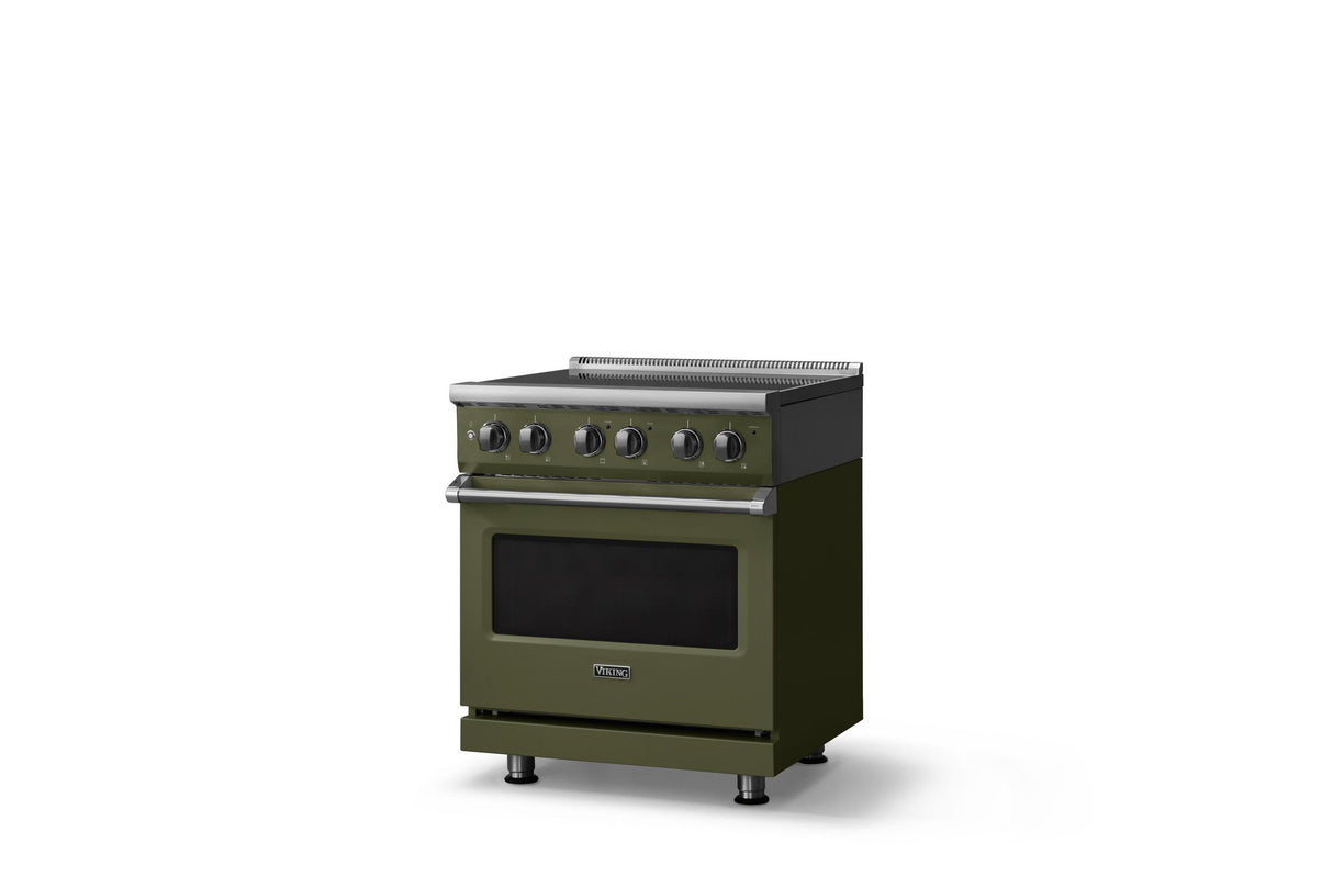 30"W. Electric Range (Finish: Martini, Trim: Polished Chrome)