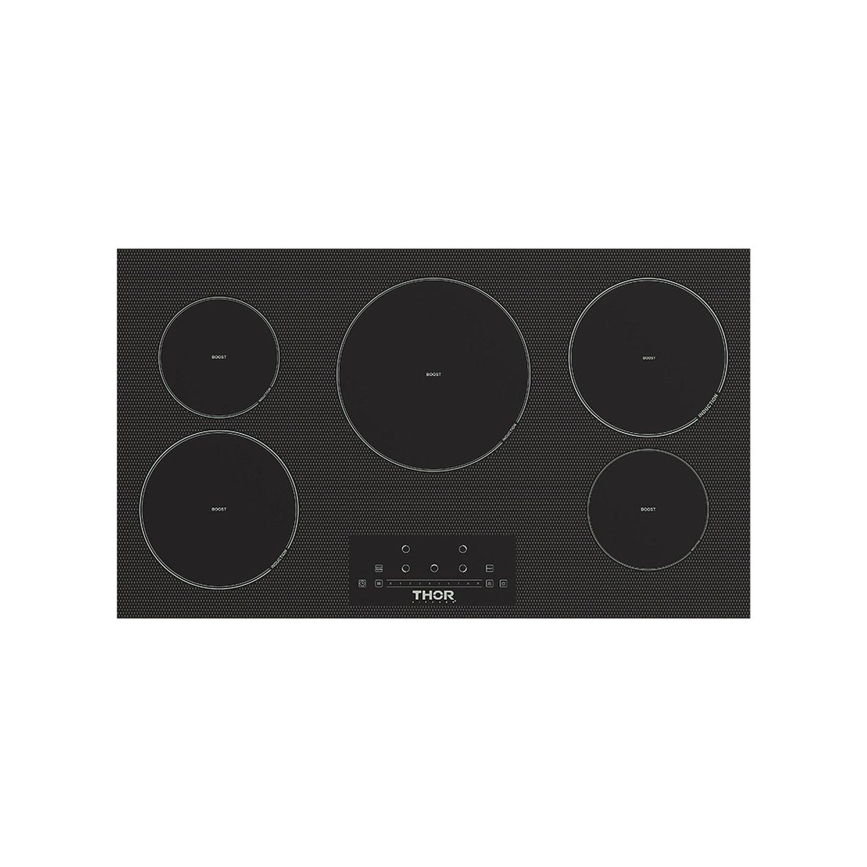 36 Inch 5-element Induction Cooktop In Black With Touch Controls
