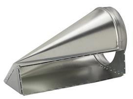 4-1/2 x 18-1/2 to 10" Round Transition for Range Hoods and Bath Ventilation Fans
