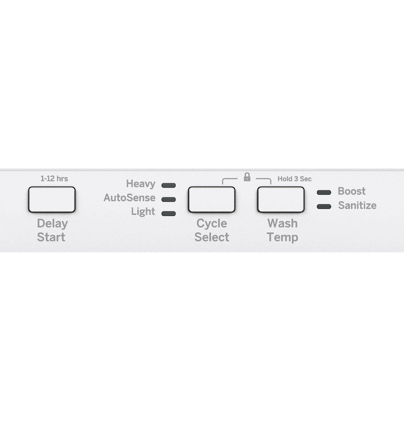 GE® ENERGY STAR® ADA Compliant Stainless Steel Interior Dishwasher with Sanitize Cycle