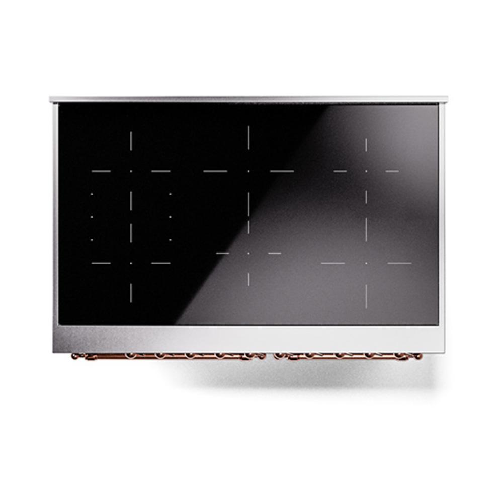 ILVE UNDI406QNMPMBP Nostalgie II Noblesse 40 inch Induction Range (Solid Door, Midnight Blue, Copper)