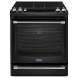 Black Ice Maytag® 5.8 cu. ft. Front Control Gas Range with the FIT System