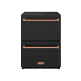 24 Inch Undercounter Built-in or Freestanding Drawer Refrigerator - Black/rose Gold  Gordon Ramsay Series