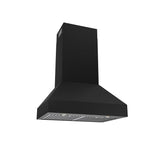 30" Professional Wall Mount Pyramid Range Hood In Black