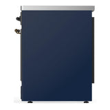 ILVE UMIB30NR3MBB Majestic III 30 inch Induction Range with 4 Elements, 4 cu. ft. Oven Capacity (Triple Glass Door, Midnight Blue, Burnished)
