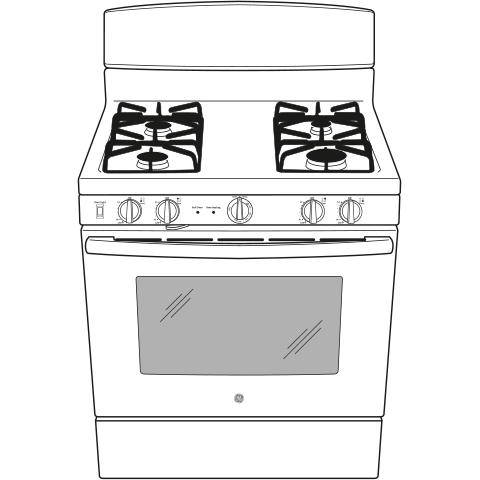 GE® 30" Free-Standing Gas Range