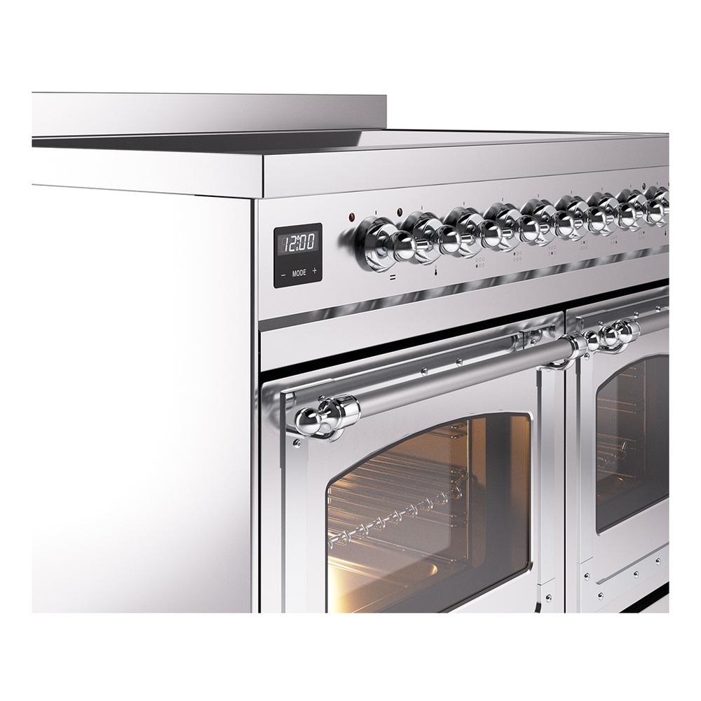 ILVE UNDI406NMPSSC Nostalgie II Noblesse 40 inch Induction Range (Triple Glass Door, Stainless Steel, Chrome)