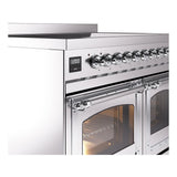 ILVE UNDI406NMPSSC Nostalgie II Noblesse 40 inch Induction Range (Triple Glass Door, Stainless Steel, Chrome)