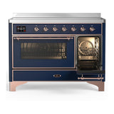 ILVE UMIB48NR3MBP Majestic III 48 inch Induction Range with 6 Elements, 5.02 cu. ft. Total Oven Capacity (Triple Glass Door, Midnight Blue, Copper)