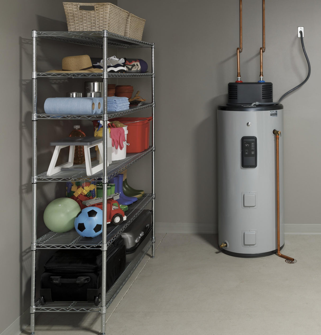 GE® Smart 50 Gallon Electric Water Heater with Flexible Capacity