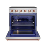 36 Inch Professional Electric Range In Stainless Steel/rose Gold  Gordon Ramsay Series