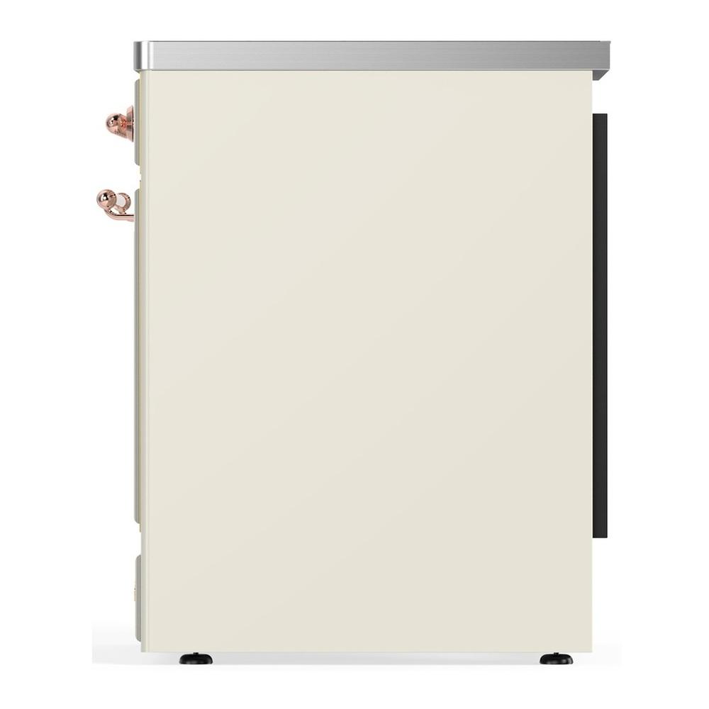 ILVE UMIB30QNR3AWP Majestic III 30 inch Induction Range with 4 Elements, 4 cu. ft. Oven Capacity (Solid Door, Antique White, Copper)