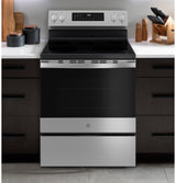 GE Profile™ ENERGY STAR® 30" Smart Free-Standing Electric Convection Range with No Preheat Air Fry and EasyWash™ Oven Tray