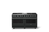 60"W.Dual Fuel Range (Finish: Antique Bronze, Trim: Polished Chrome, Fuel: Natural Gas)