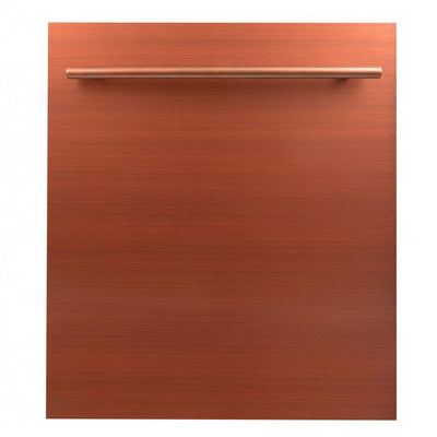 ZLINE 24 in. Top Control Dishwasher with Stainless Steel Tub and Modern Style Handle, 52dBa (DW-24) [Color: Copper]