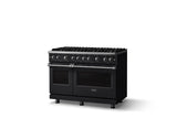 48"W. Sealed Burner Gas Range (Burner: 8b, Finish: Onyx, Trim: Polished Chrome, Fuel: Natural Gas)