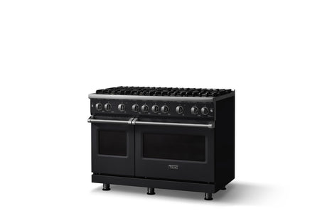 48"W. Sealed Burner Gas Range (Burner: 8b, Finish: Onyx, Trim: Polished Chrome, Fuel: Natural Gas)