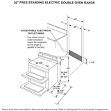 GE® 30" Free-Standing Electric Double Oven Convection Range
