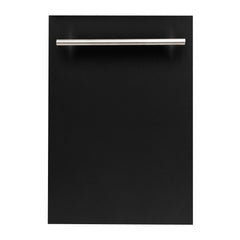 ZLINE 18 in. Compact Top Control Dishwasher with Stainless Steel Tub and Modern Style Handle, 52 dBa (DW-18) [Color: Black Matte]