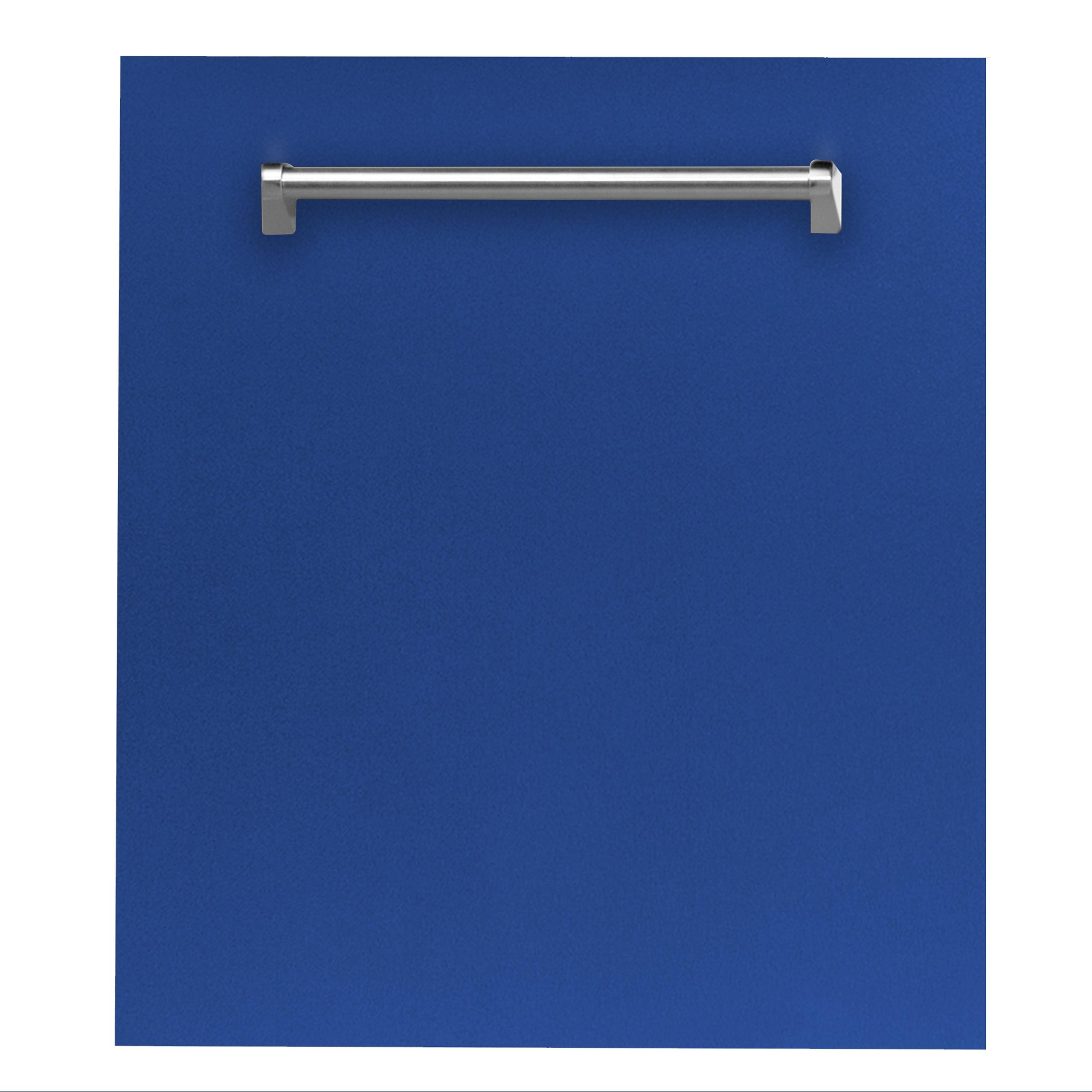 ZLINE 24 in. Top Control Dishwasher with Stainless Steel Tub and Traditional Style Handle, 52dBa (DW-24) [Color: Blue Matte]