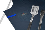50thAnniversary Edition Prestige 500 Includes Commemorative Cover, Apron and Tool Set , Natural Gas, Black and Blue