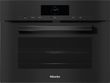 H 7840 BM AM Obsidian black - 24" compact speed oven in a perfectly combinable design with automatic programs and roast probe.
