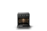 30"W. Electric Range (Finish: Antique Bronze, Trim: Polished Chrome)
