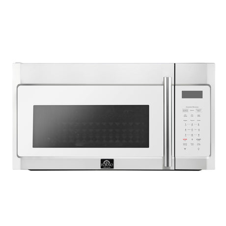 Forno Fornace 30-Inch Over the Range Convection Microwave, White - 1.5 cu.ft, 300 CFM Vent, Touch Control, LED Light