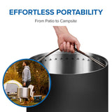 Timberwolf Smokeless Fire Pit 18-inch, Matte Black , Wood, Matte/Matt Black