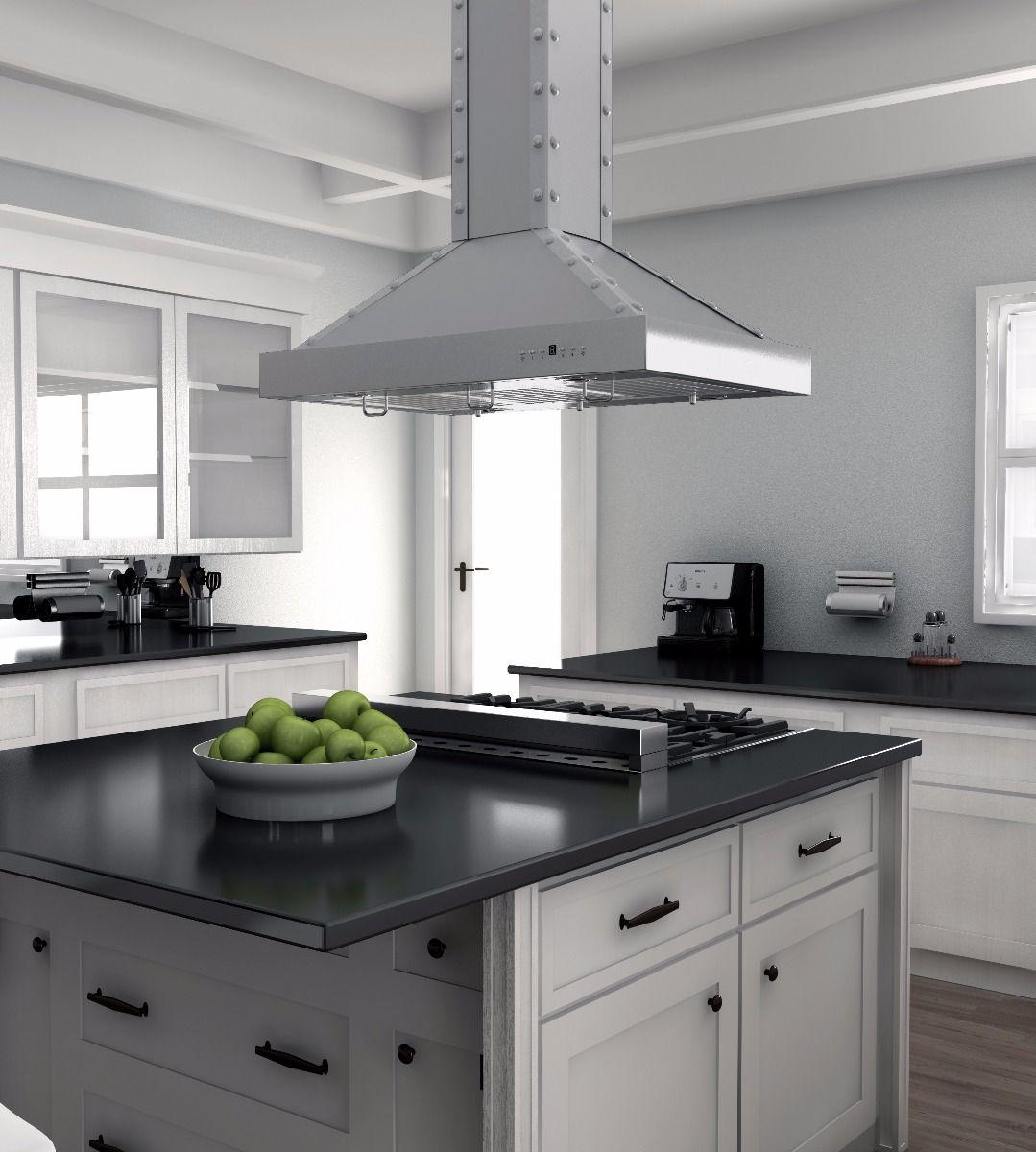 ZLINE 36" Designer Series Stainless Island Range Hood (KB2i-4SSXS-36)